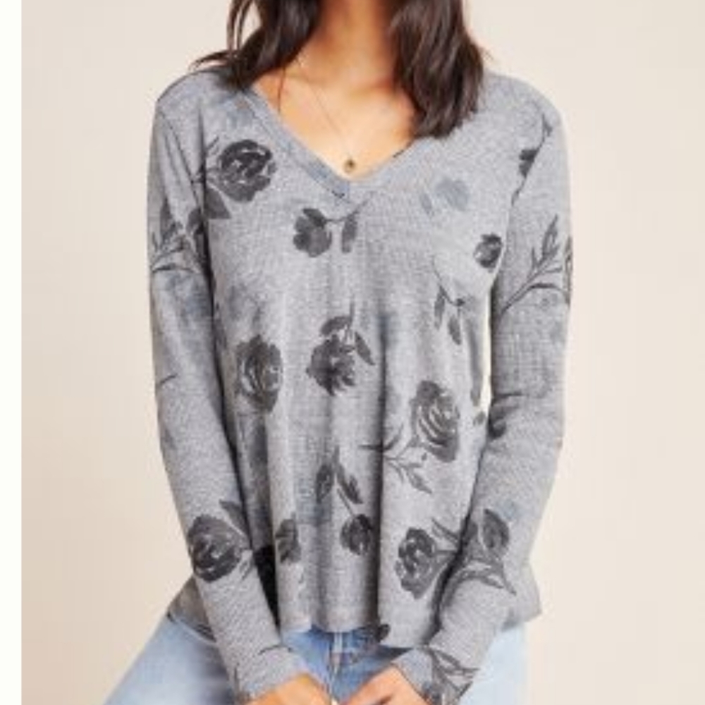 Anthropologie t.la Vicky Thermal Waffle Tunic